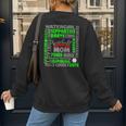Baseball Mom Traits For Great Mothers Grey And Green Women's Sweatshirt Back Print Baseball Mom Traits For Great Mothers Grey And Green Women's Sweatshirt Back Print