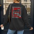 Baseball Mom Traits For Great Mothers Grey And Red Women's Sweatshirt Back Print