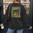 Baseball Mom Traits For Great Mothers Grey And Yellow Women's Sweatshirt Back Print Baseball Mom Traits For Great Mothers Grey And Yellow Women's Sweatshirt Back Print