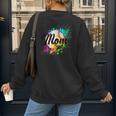 Baseball Mom USA American Baseball Graphic Women's Sweatshirt Back Print Baseball Mom USA American Baseball Graphic Women's Sweatshirt Back Print