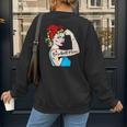 Baseball Mom Woman Baseball Sport Lover Women's Sweatshirt Back Print Baseball Mom Woman Baseball Sport Lover Women's Sweatshirt Back Print