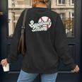 Baseball Mom's Favorite Game Day Women's Sweatshirt Back Print
