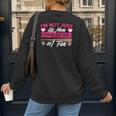 Baseball Moms I'm Not Just His Mom Baseball Mama Women's Sweatshirt Back Print