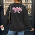 Coquette Baseball Mom Sorry Can't Baseball Bye Mother's Day Women's Sweatshirt Back Print