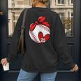 Custom Baseball Mom Number 25 Heart For Mom Mommy Women's Sweatshirt Back Print Custom Baseball Mom Number 25 Heart For Mom Mommy Women's Sweatshirt Back Print