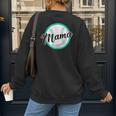 Cute Mama Script Font On Baseball Mom Women's Sweatshirt Back Print Cute Mama Script Font On Baseball Mom Women's Sweatshirt Back Print