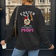 Dabbing Easter Baseball Mom Mother's Day Bunny Sunday Egg Women's Sweatshirt Back Print