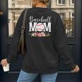 Floral Baseball Mom Mother's Day Cute Baseball Mama Mommy Women's Sweatshirt Back Print Floral Baseball Mom Mother's Day Cute Baseball Mama Mommy Women's Sweatshirt Back Print