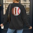 Football Baseball Player Football Baseball Mom Women's Sweatshirt Back Print