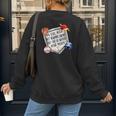 My Girl Might Not Always Swing But I Do Baseball Mom Mama Women's Sweatshirt Back Print