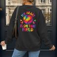 My Heart Is On That Field Cute Baseball Mom Women Women's Sweatshirt Back Print My Heart Is On That Field Cute Baseball Mom Women Women's Sweatshirt Back Print