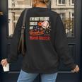 I'm Not Yelling This Is My Baseball Nana Voice Baseball Mom Women's Sweatshirt Back Print