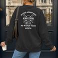 My Kid Might Not Always Swing But I Do Baseball Mom Women's Sweatshirt Back Print