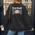 Leopard Baseball Mom Baseball Mama Retro Cute Mother's Day Women's Sweatshirt Back Print Leopard Baseball Mom Baseball Mama Retro Cute Mother's Day Women's Sweatshirt Back Print