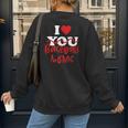 I Love Baseball Moms Women's Sweatshirt Back Print I Love Baseball Moms Women's Sweatshirt Back Print