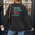 Mama Mommy Mom Bruh Baseball Mom Lover Mother's Day Women's Sweatshirt Back Print
