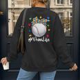 Messy Ball Puzzle Baseball Mom Life Autism Awareness Month Women's Sweatshirt Back Print Messy Ball Puzzle Baseball Mom Life Autism Awareness Month Women's Sweatshirt Back Print
