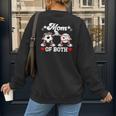 Mom Of Both Soccer Baseball Mom Of A Baseball Soccer Player Women's Sweatshirt Back Print Mom Of Both Soccer Baseball Mom Of A Baseball Soccer Player Women's Sweatshirt Back Print