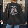 Moms Against Baseball Pants Baseball Mom Rainbow Women's Sweatshirt Back Print