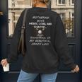 Mothering Boys Messy Loud Chaotic Baseball Mom Women's Sweatshirt Back Print Mothering Boys Messy Loud Chaotic Baseball Mom Women's Sweatshirt Back Print