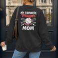 Mother's Day Baseball Mom Women's Sweatshirt Back Print