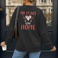 No Place Like Home Baseball Mom Kids Family Fun Women's Sweatshirt Back Print No Place Like Home Baseball Mom Kids Family Fun Women's Sweatshirt Back Print