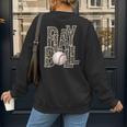 Play Ball Women Graphic Baseball Mom Baseball Women's Sweatshirt Back Print