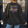 Proud Mama Somebody's Loud Mouth Baseball Mom Ball Women's Sweatshirt Back Print