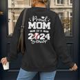 Proud Mom Of a 2024 Senior Baseball Mom 2024 Graduate Women's Sweatshirt Back Print Proud Mom Of a 2024 Senior Baseball Mom 2024 Graduate Women's Sweatshirt Back Print