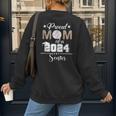 Proud Mom Of a 2024 Senior Class Of 2024 Baseball Mom Women's Sweatshirt Back Print