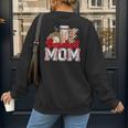 Retro Coffee Baseball Mama Mother's Day Baseball Mom Women's Sweatshirt Back Print