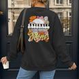 Retro Groovy Baseball Mom Family Matching Women Women's Sweatshirt Back Print Retro Groovy Baseball Mom Family Matching Women Women's Sweatshirt Back Print