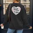 Retro My Heart Is On That Field Baseball Mom Mother's Day Women's Sweatshirt Back Print Retro My Heart Is On That Field Baseball Mom Mother's Day Women's Sweatshirt Back Print