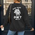 Rub Some Dirt On It Cute Girls Retro Baseball Mom Softball Women's Sweatshirt Back Print