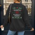 Santa Loves Baseball Moms Ugly Christmas Women's Sweatshirt Back Print Santa Loves Baseball Moms Ugly Christmas Women's Sweatshirt Back Print