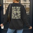 Sassy Baseball Mom Women's Sweatshirt Back Print