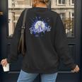 School Spirit Panthers Panther Pride Baseball Mom For Women Women's Sweatshirt Back Print
