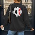 Soccer Baseball Player Soccer Baseball Mom Women's Sweatshirt Back Print Soccer Baseball Player Soccer Baseball Mom Women's Sweatshirt Back Print