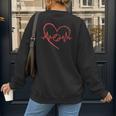 I Am Somebody's Loudmouth Baseball Mama Baseball Mom Women's Sweatshirt Back Print