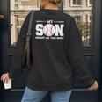 My Son Bought Me This Baseball Mom Women's Sweatshirt Back Print My Son Bought Me This Baseball Mom Women's Sweatshirt Back Print