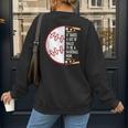 It Takes a Lot Of Balls To Be a Baseball Mom Women's Sweatshirt Back Print