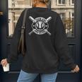 I Teach My Kids To Hit & Steal Baseball Mom Women's Sweatshirt Back Print