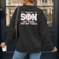 Thats My Son Out There And Not Yours Baseball Mom Women's Sweatshirt Back Print Thats My Son Out There And Not Yours Baseball Mom Women's Sweatshirt Back Print