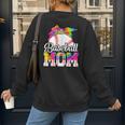 Tie Dye Baseball Mom Baseball Mama Sport Mother's Day Women's Sweatshirt Back Print