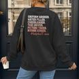Uniform Washer Water Filler Cheerleader Baseball Mom Women's Sweatshirt Back Print Uniform Washer Water Filler Cheerleader Baseball Mom Women's Sweatshirt Back Print