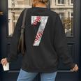 Vintage Baseball Mom 7 Jersey Baseball Favorite Player Women's Sweatshirt Back Print