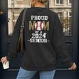 Womens Proud Mom Of a 2024 Senior Class Of 2024 Baseball Mom Women's Sweatshirt Back Print Womens Proud Mom Of a 2024 Senior Class Of 2024 Baseball Mom Women's Sweatshirt Back Print