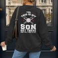 Yes This Is My Son Out Baseball Mom Women's Sweatshirt Back Print Yes This Is My Son Out Baseball Mom Women's Sweatshirt Back Print