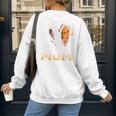 Ball Mom Heart Basketball Baseball Mom Premium Women's Sweatshirt Back Print Ball Mom Heart Basketball Baseball Mom Premium Women's Sweatshirt Back Print