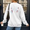 Baseball Bow Baseball Mom Women Baseball Mama Premium Women's Sweatshirt Back Print